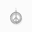 Anh&auml;nger Peace-Zeichen mit bunten Steinen Silber geschw&auml;rzt aus der  Kollektion im Online Shop von THOMAS SABO
