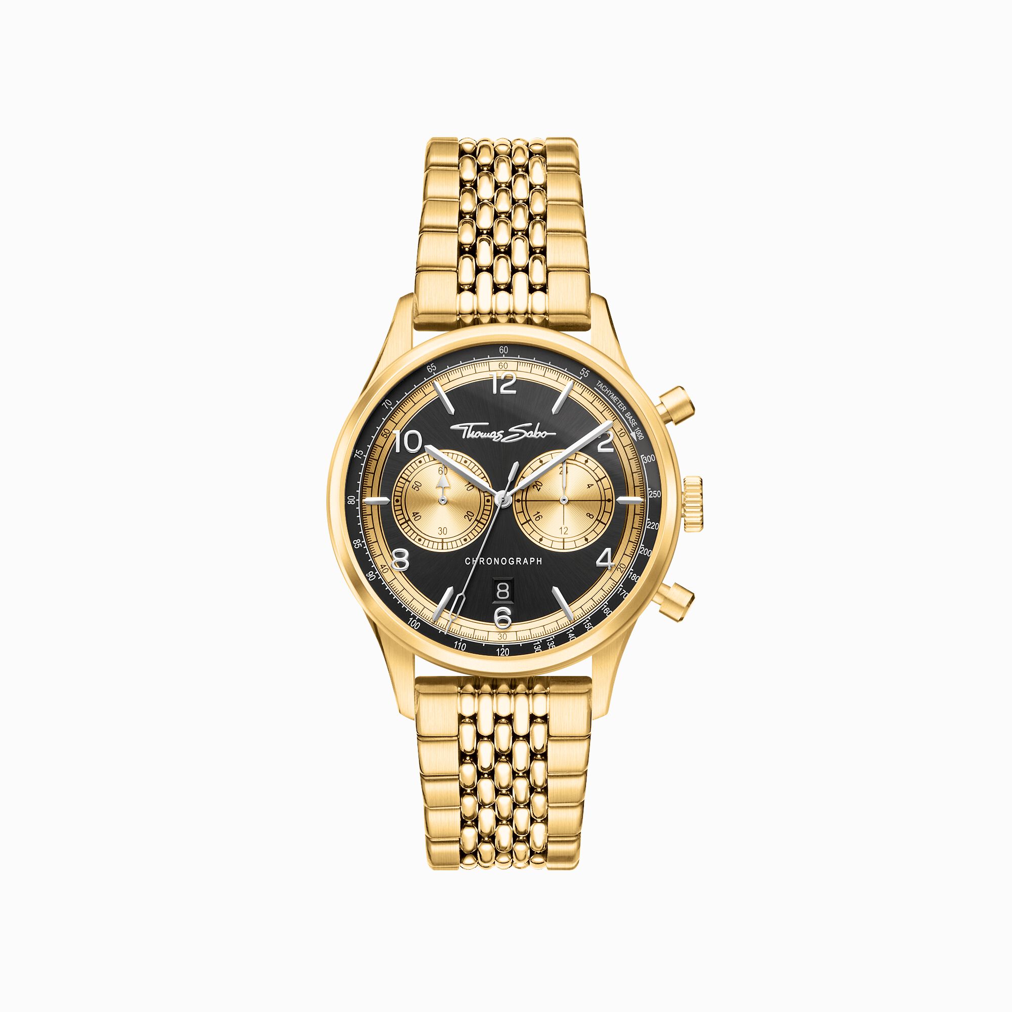 Men's watch Rebel Chronograph gold | THOMAS SABO