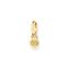 Single hoop earring with eyelet for charms yellow-gold plated from the Charm Club collection in the THOMAS SABO online store