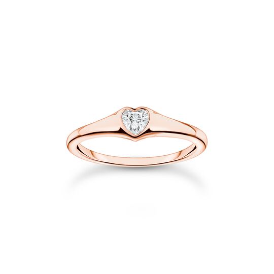 Ring heart rose gold from the Charming Collection collection in the THOMAS SABO online store