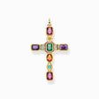 Colgante cruz piedras de colores oro de la colección  en la tienda online de THOMAS SABO