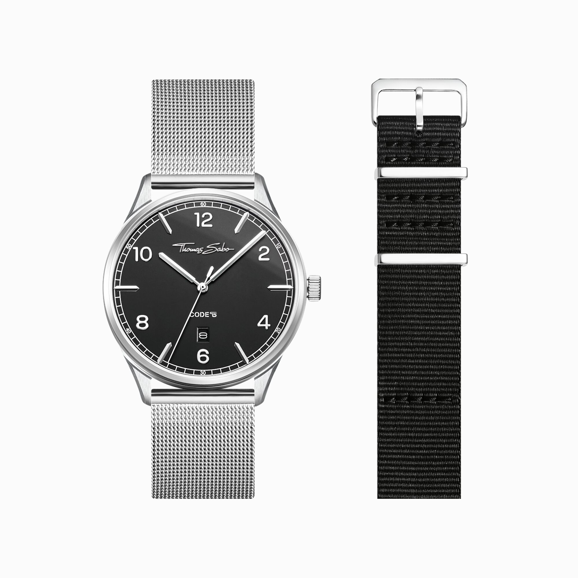 Set Code TS reloj negro &amp; correa negra de la colección  en la tienda online de THOMAS SABO