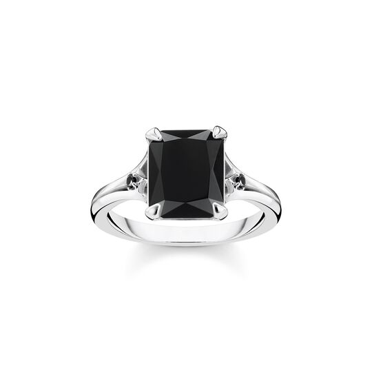 Cocktail Ring With Deep Black Onyx Thomas Sabo