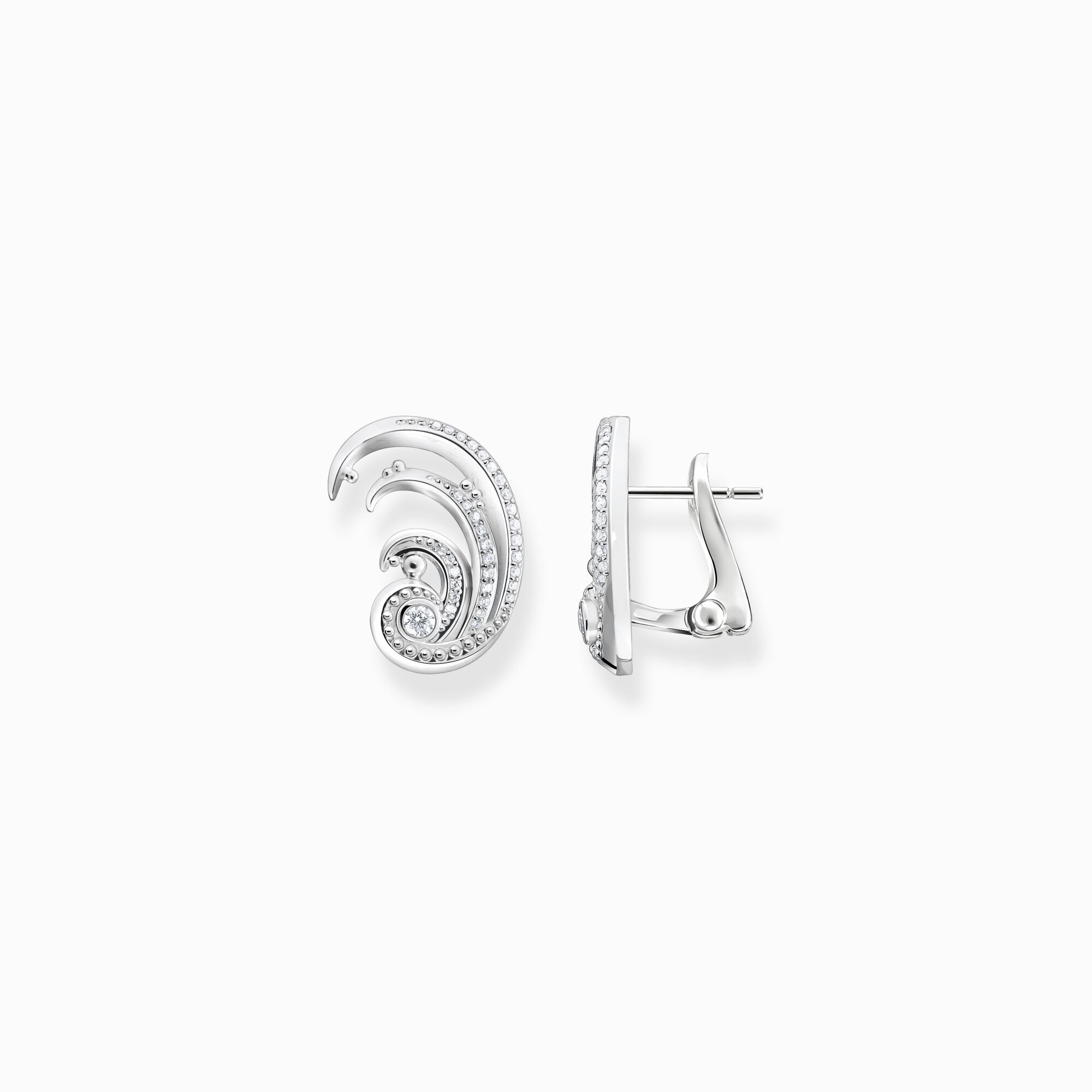 Ear clip wave with white stones from the  collection in the THOMAS SABO online store