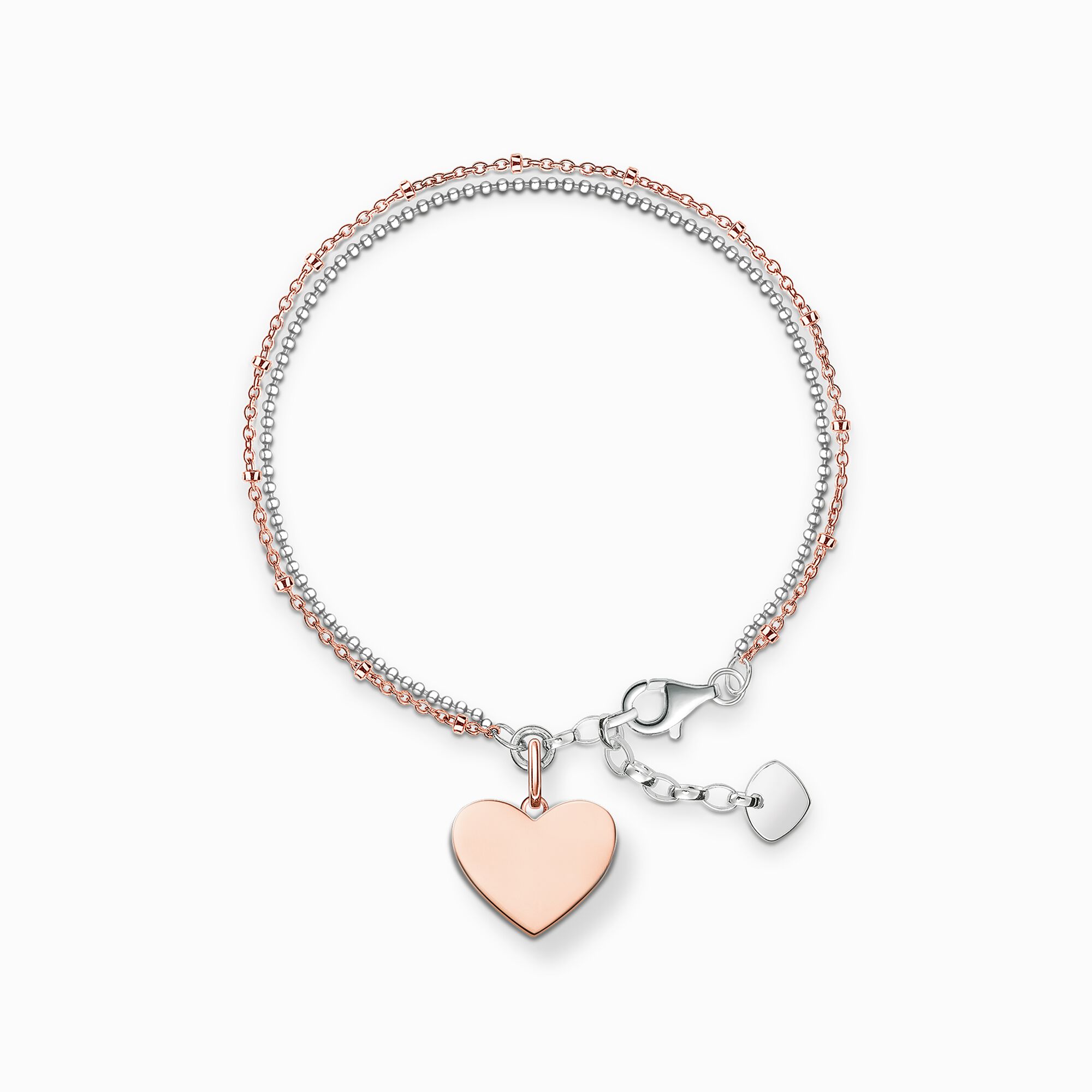 Bracelet heart rose gold silver from the  collection in the THOMAS SABO online store