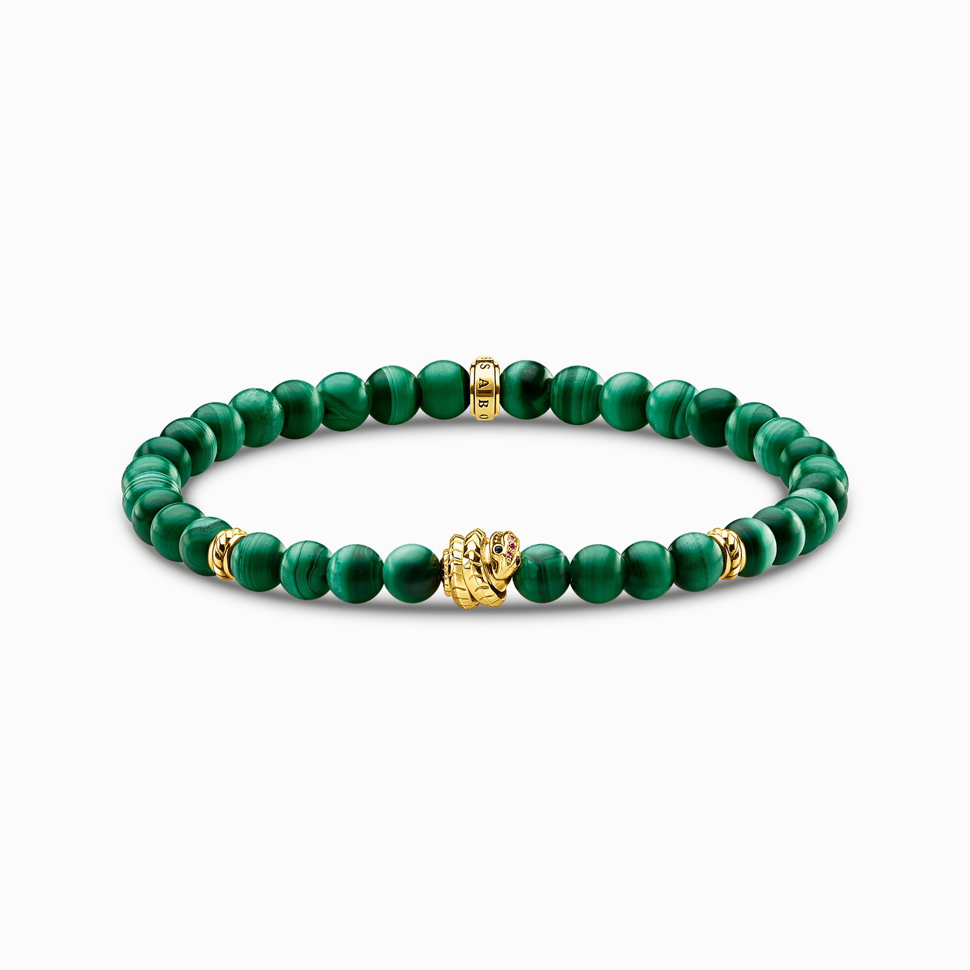 Bracelet green stones with snake from the  collection in the THOMAS SABO online store