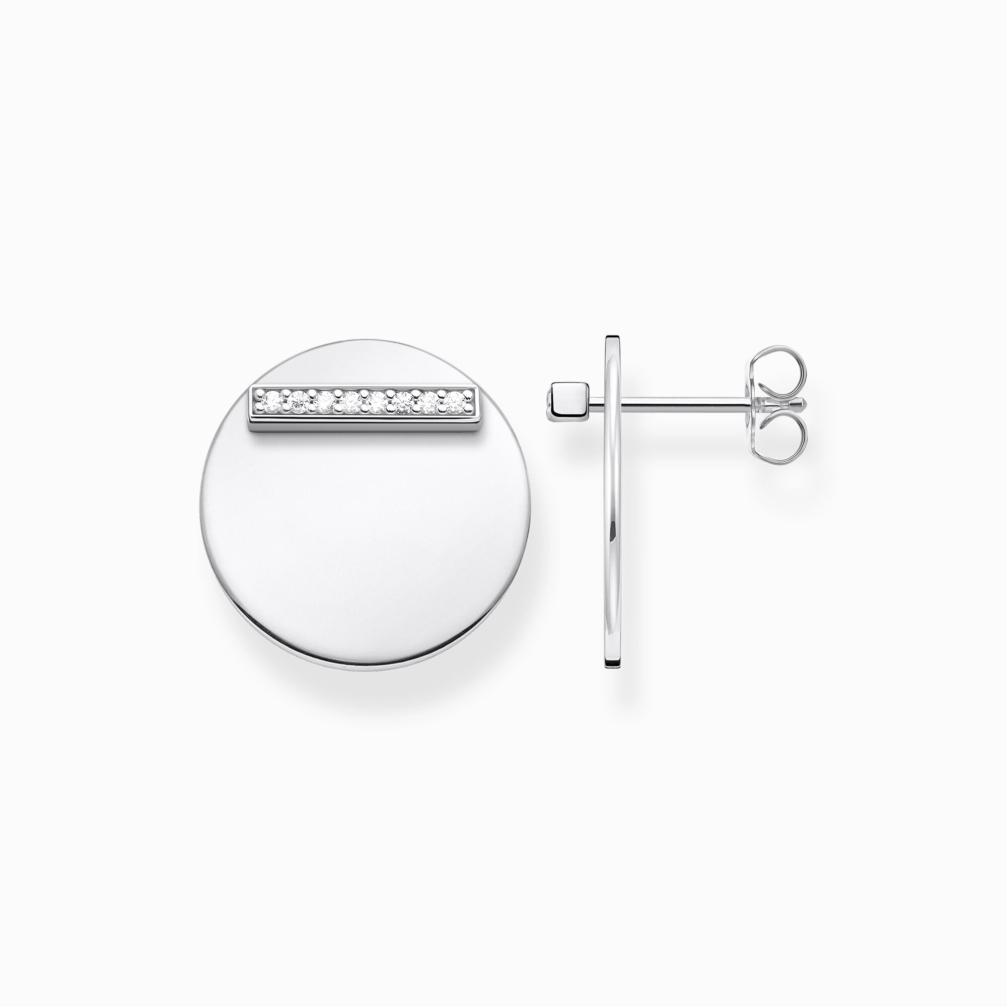 Ear studs Together Disc in silver Elegant & variable │ THOMAS SABO