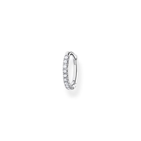 Single hoop earring white stones, silver from the Charming Collection collection in the THOMAS SABO online store