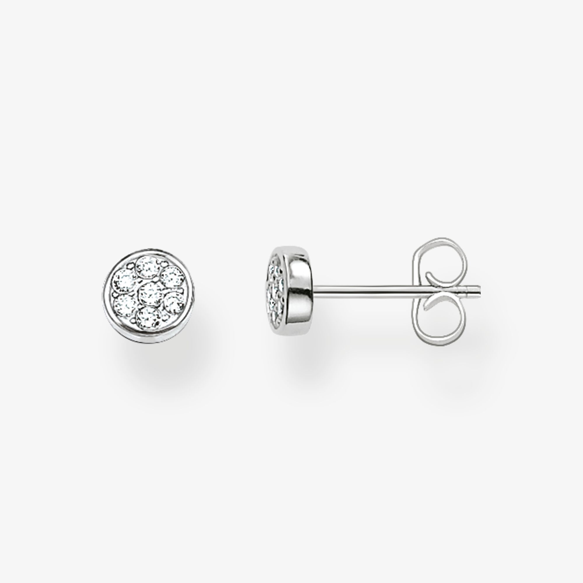 THOMAS SABO Clous d'oreilles sparkling circles Argent sterling, Taille: one size, pour femme