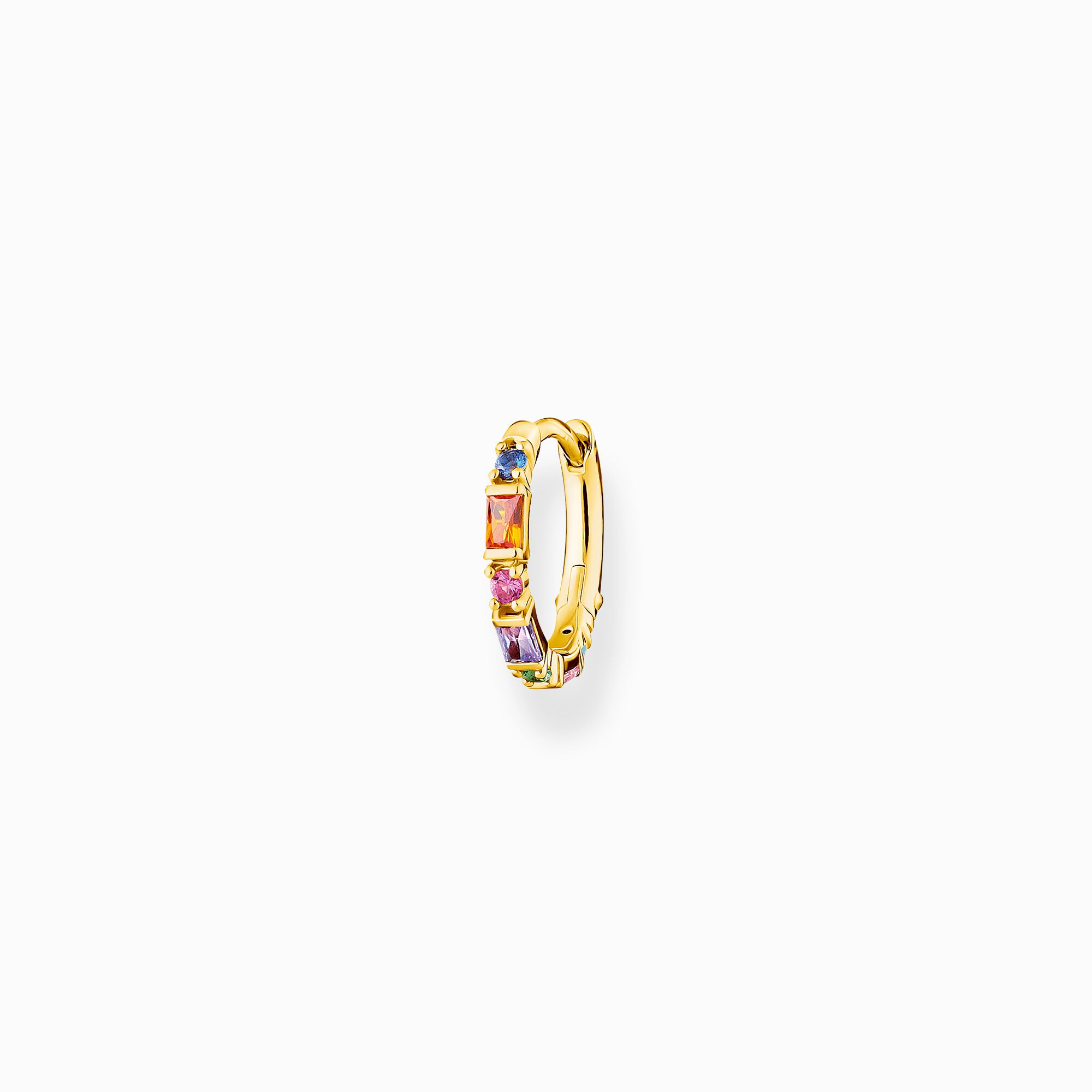 Single hoop earring colourful stones, gold from the Charming Collection collection in the THOMAS SABO online store