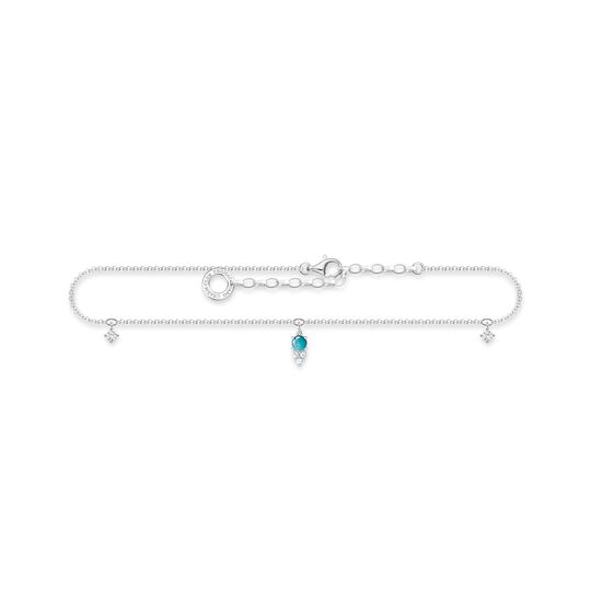 Anklet turquoise stone silver from the Charming Collection collection in the THOMAS SABO online store