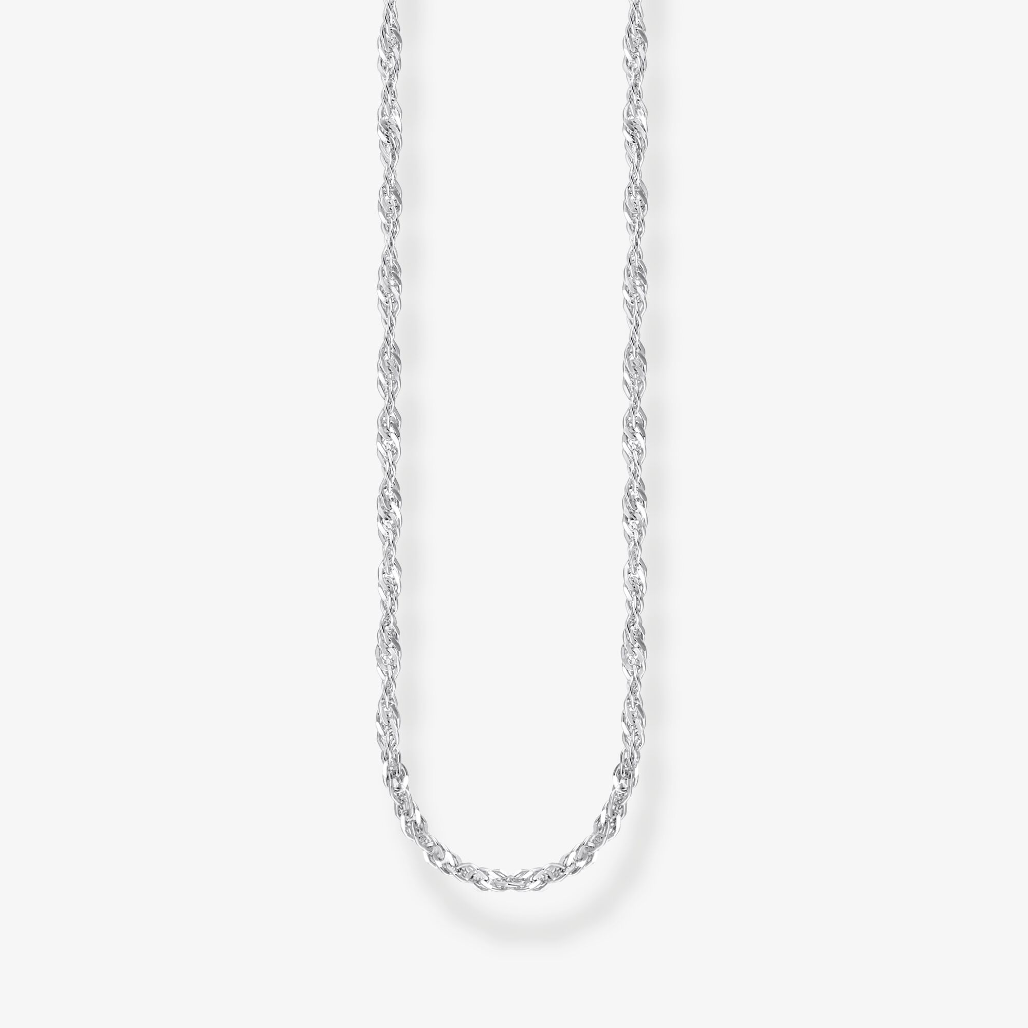 THOMAS SABO Collier singapourien en argent épaisseur 1,70 mm (0,07 Inch), Argent sterling, Taille: 45 cm, Unisex