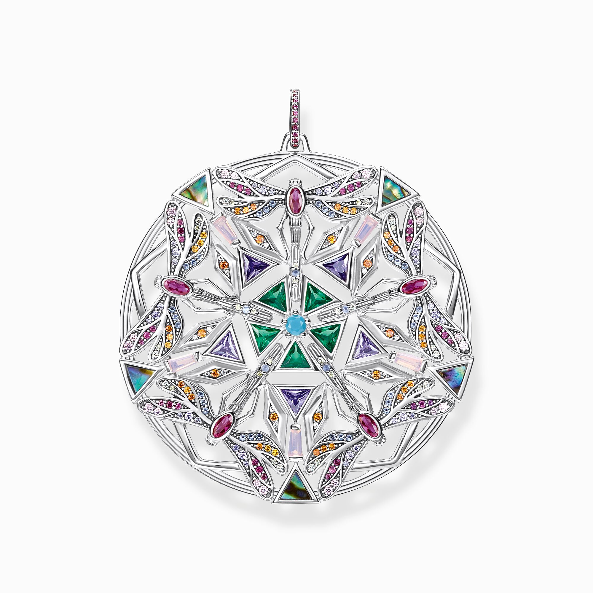Pendant amulet kaleidoscope dragonfly silver from the  collection in the THOMAS SABO online store