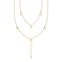 Halsband dubbelt guld med vita stenar ur kollektionen Charming Collection i THOMAS SABO:s onlineshop