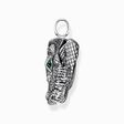 Kettenanh&auml;nger Krokodilkopf mit schwarzen und gr&uuml;nen Steinen Silber geschw&auml;rzt aus der  Kollektion im Online Shop von THOMAS SABO