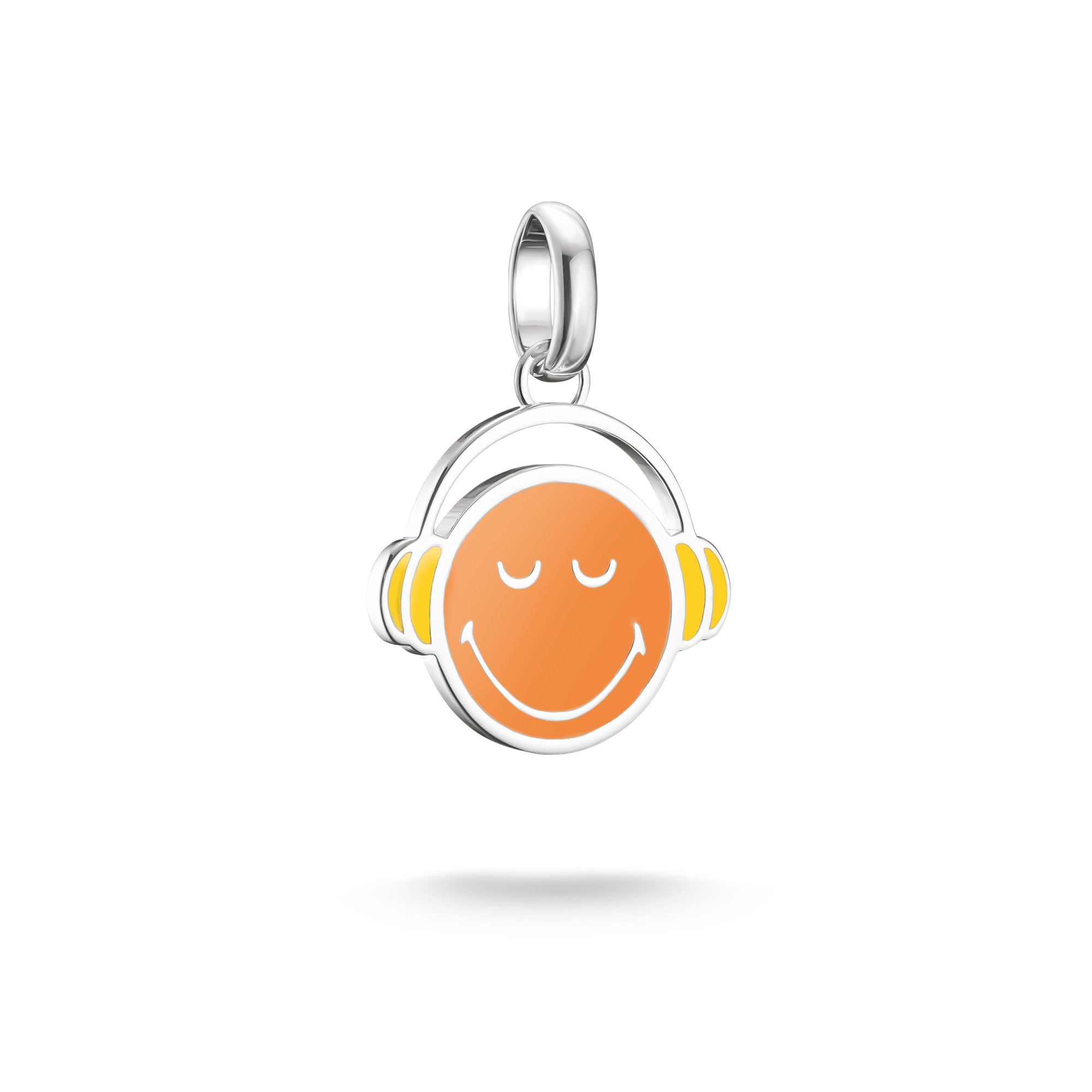 Thomas Sabo SMILEYWORLD® Headphones Charm-Anhänger Connect Silber orange CC1297-664-8