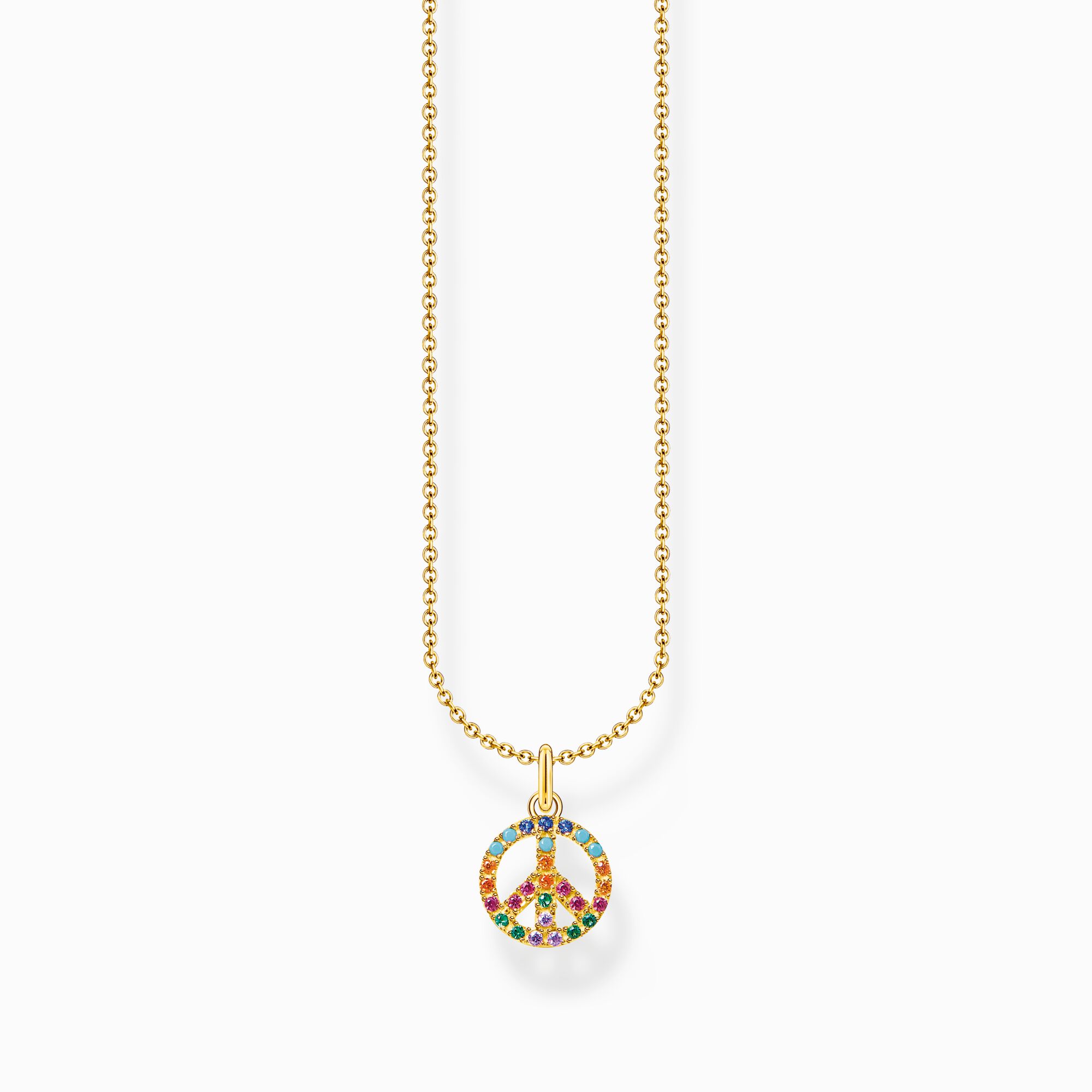 Necklace peace with colourful stones gold from the Charming Collection collection in the THOMAS SABO online store
