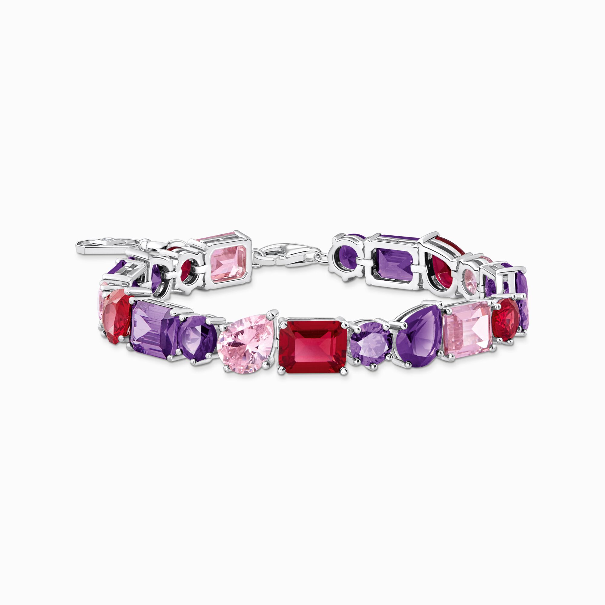 Silver tennis bracelet with 20 zirconia stones in violet tones from the  collection in the THOMAS SABO online store