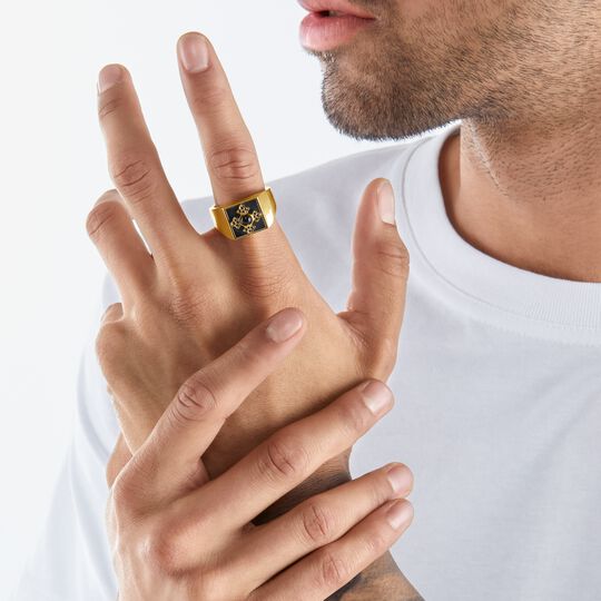 Ring royalty cross gold from the  collection in the THOMAS SABO online store