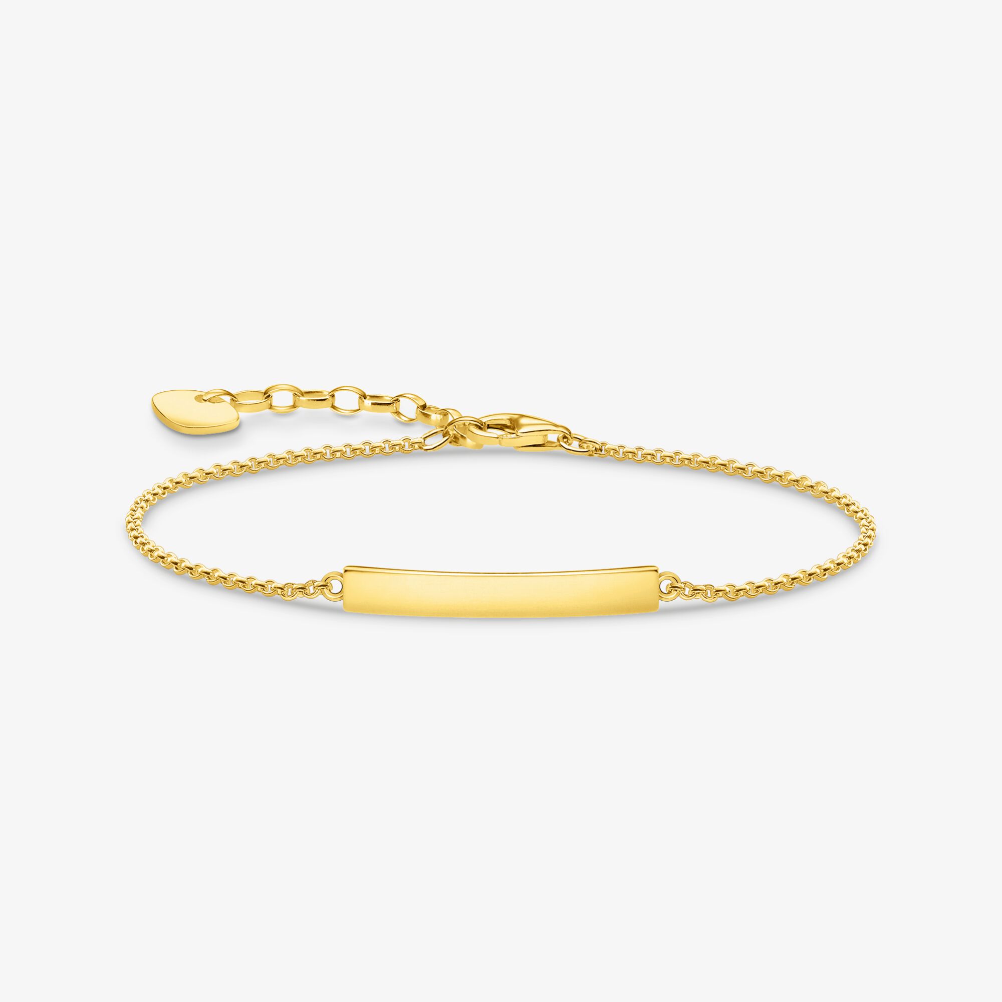 THOMAS SABO Bracelet classique or, Argent sterling doré or jaune, Taille: 19 cm, femme