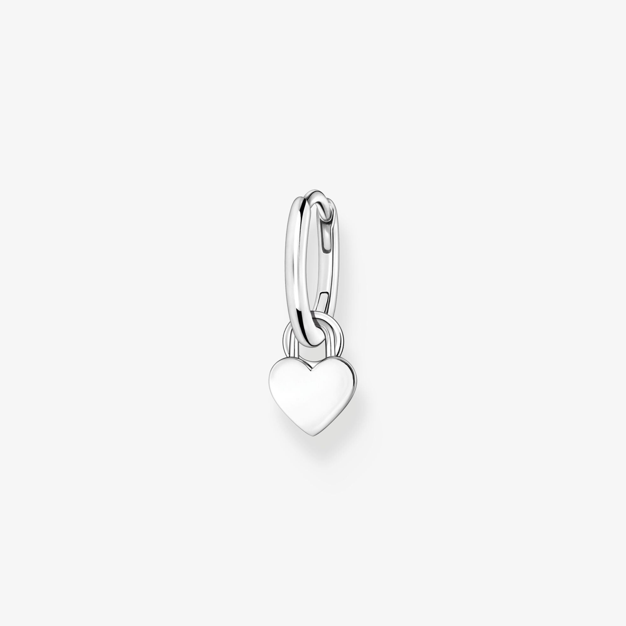 THOMAS SABO Einzel Creole mit Herz Anhänger Silber, Sterlingsilber, Größe: one size, Damen