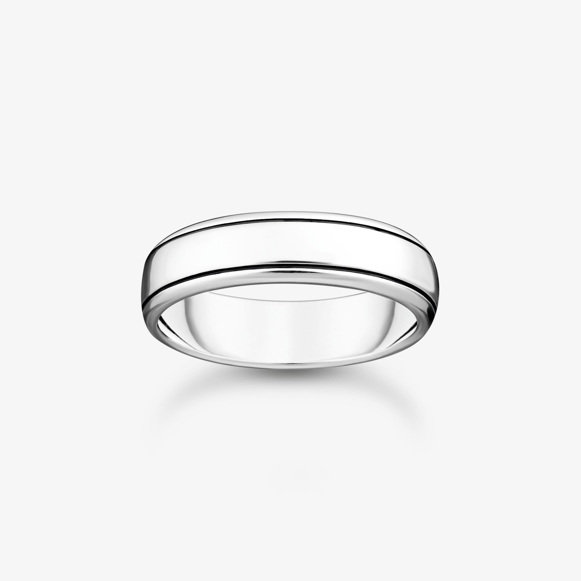 THOMAS SABO Ring mit Linien Silber, Sterlingsilber geschwärzt, Größe: 68, Unisex