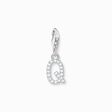 Charm pendant letter Q with white stones silver from the Charm Club collection in the THOMAS SABO online store