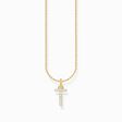 Gold-plated necklace with letter pendant T and white zirconia from the Charming Collection collection in the THOMAS SABO online store