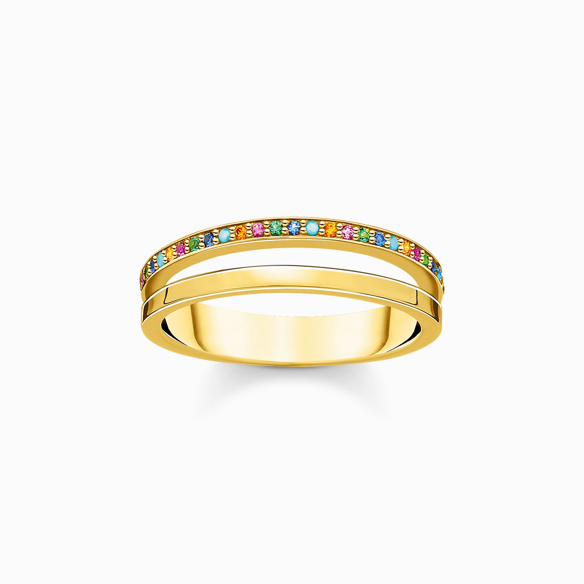 Ring double coloured stones gold from the Charming Collection collection in the THOMAS SABO online store