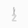 Charm pendant letter Z with white stones silver from the Charm Club collection in the THOMAS SABO online store