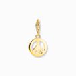 Charm pendant peace with colourful stones gold from the Charm Club collection in the THOMAS SABO online store
