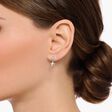 Clous d&rsquo;oreilles avec pendentif lune et &eacute;toile et gemmes blanches, argent de la collection  dans la boutique en ligne de THOMAS SABO