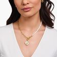 Yellow-gold plated pendant with crescent moon and various stones from the  collection in the THOMAS SABO online store