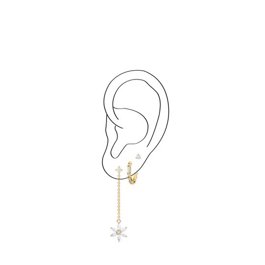 Jewellery set ear candy flower and white stones gold from the  collection in the THOMAS SABO online store
