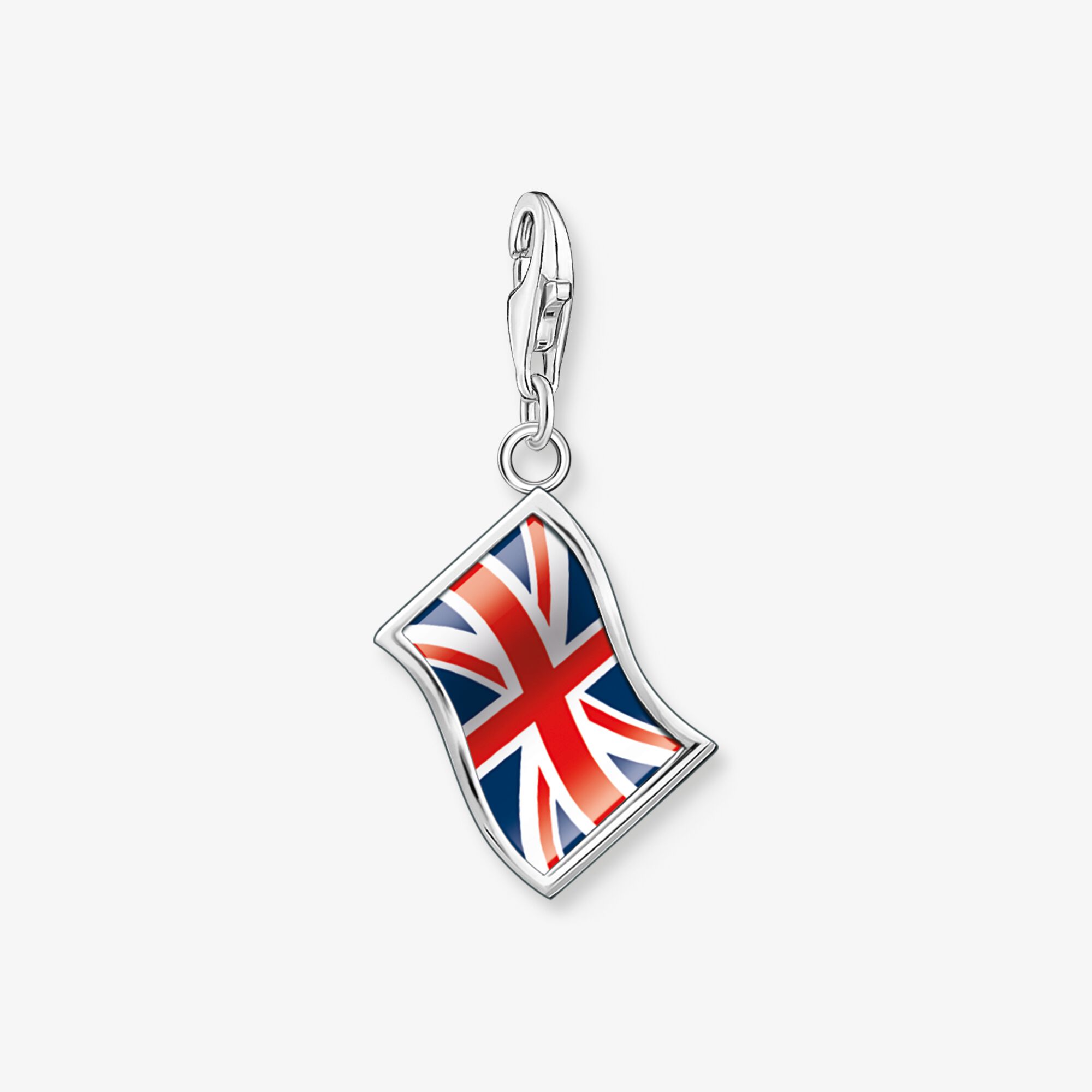 THOMAS SABO Charm-hängsmycket LONDON UK-flagga, silver, 925 sterlingsilver, Storlek: one size, för damer
