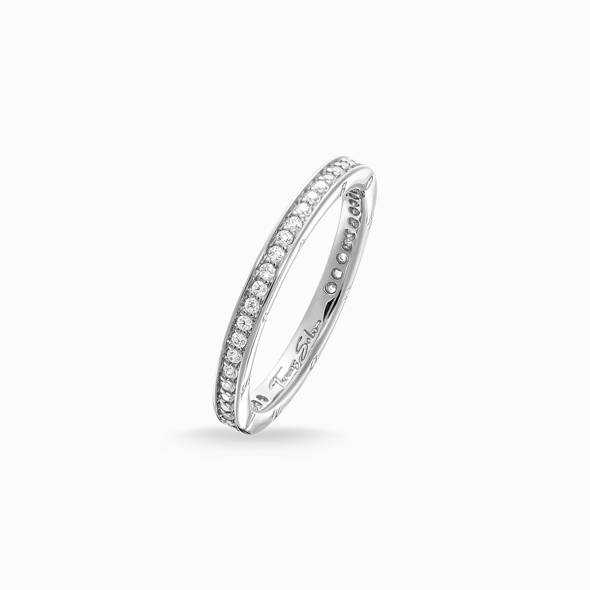 Thomas Sabo Sterling Silver Zirconia Pave White Silver-Coloured, White Ring main image 1