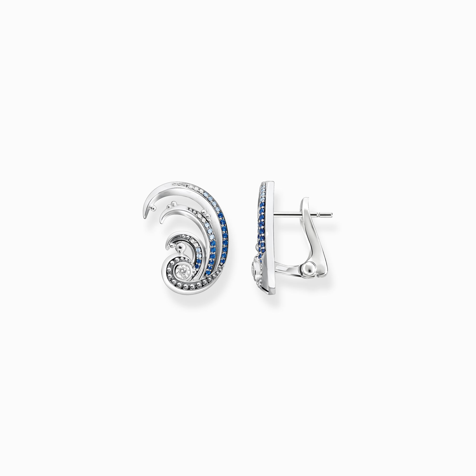 Clip de oreja ola con piedras azul de la colección  en la tienda online de THOMAS SABO