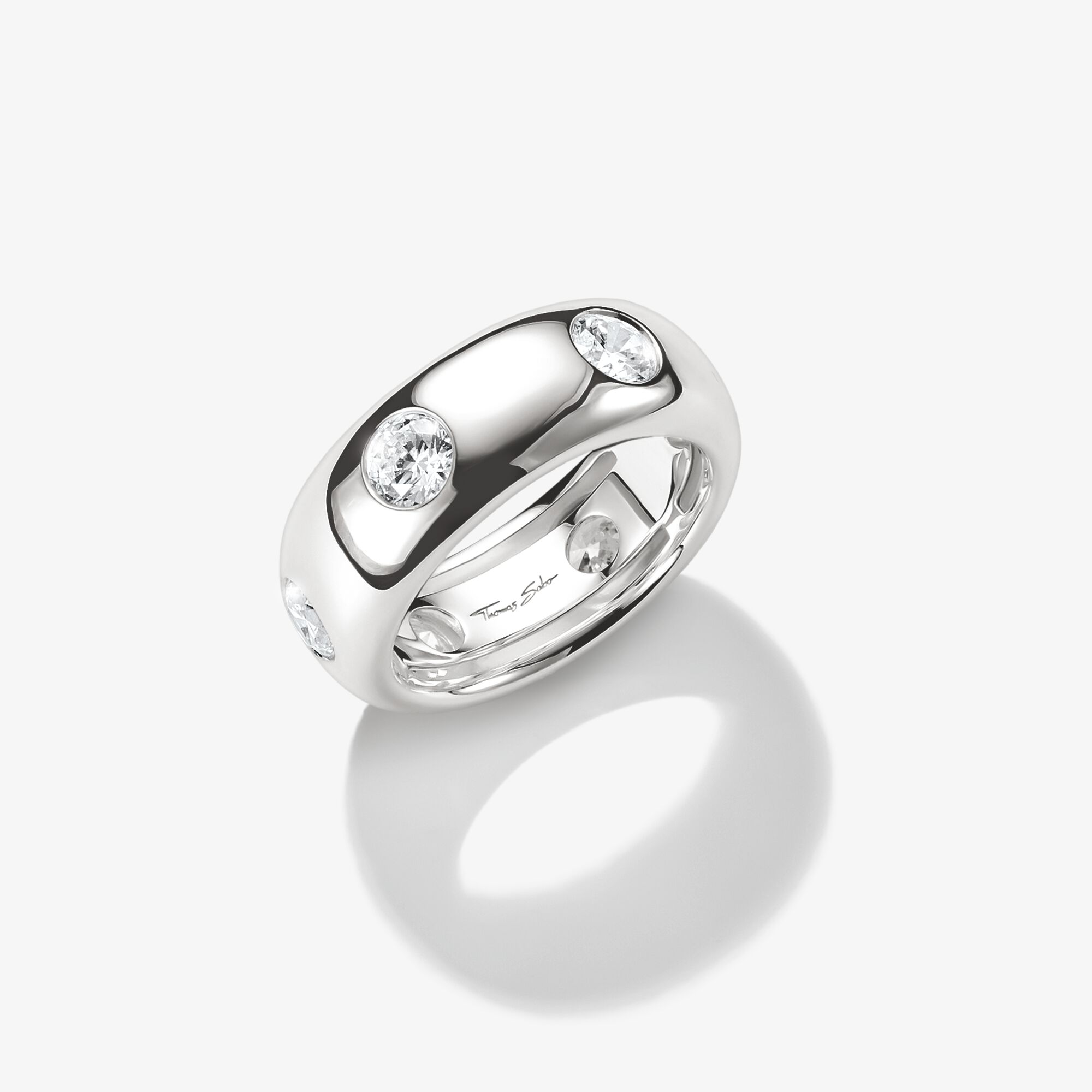 THOMAS SABO Ring band Bold Elegance silver, 925 sterlingsilver, Storlek: 54, för damer