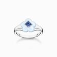 Ring Blume mit blauem Stein Silber aus der Charming Collection Kollektion im Online Shop von THOMAS SABO