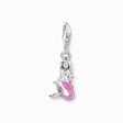 Silver charm pendant little mermaid with pink cold enamel from the Charm Club collection in the THOMAS SABO online store