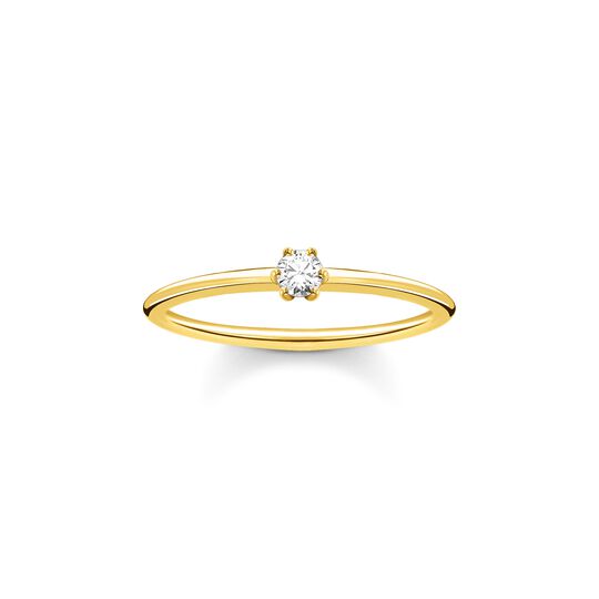 Ring wei&szlig;er Stein gold aus der Charming Collection Kollektion im Online Shop von THOMAS SABO