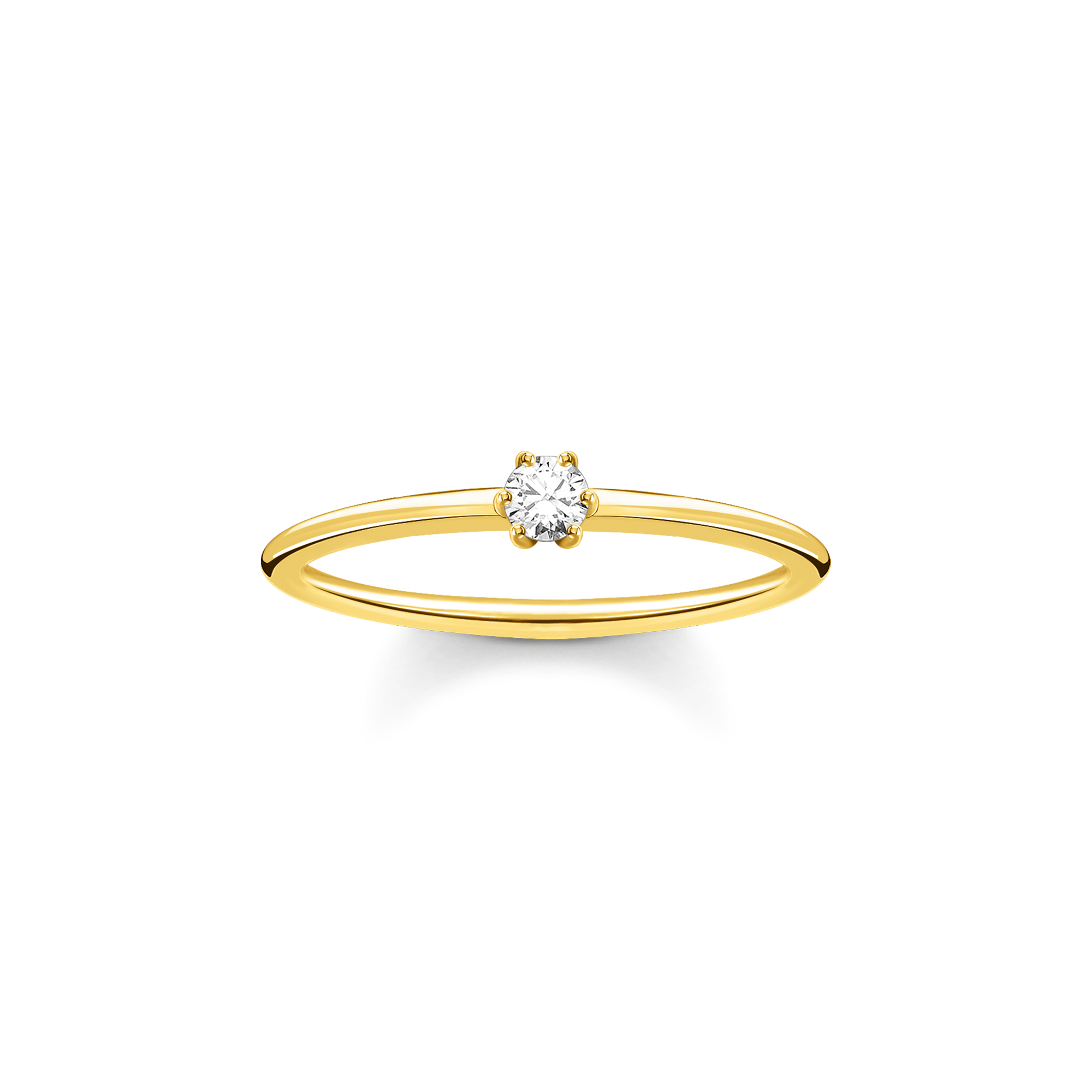 Details about   Thomas Sabo Charm Club Yellow Gold Zirconia Star Stacking Ring TR2314-414-14 