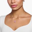 Necklace with pink and white stones silver from the  collection in the THOMAS SABO online store