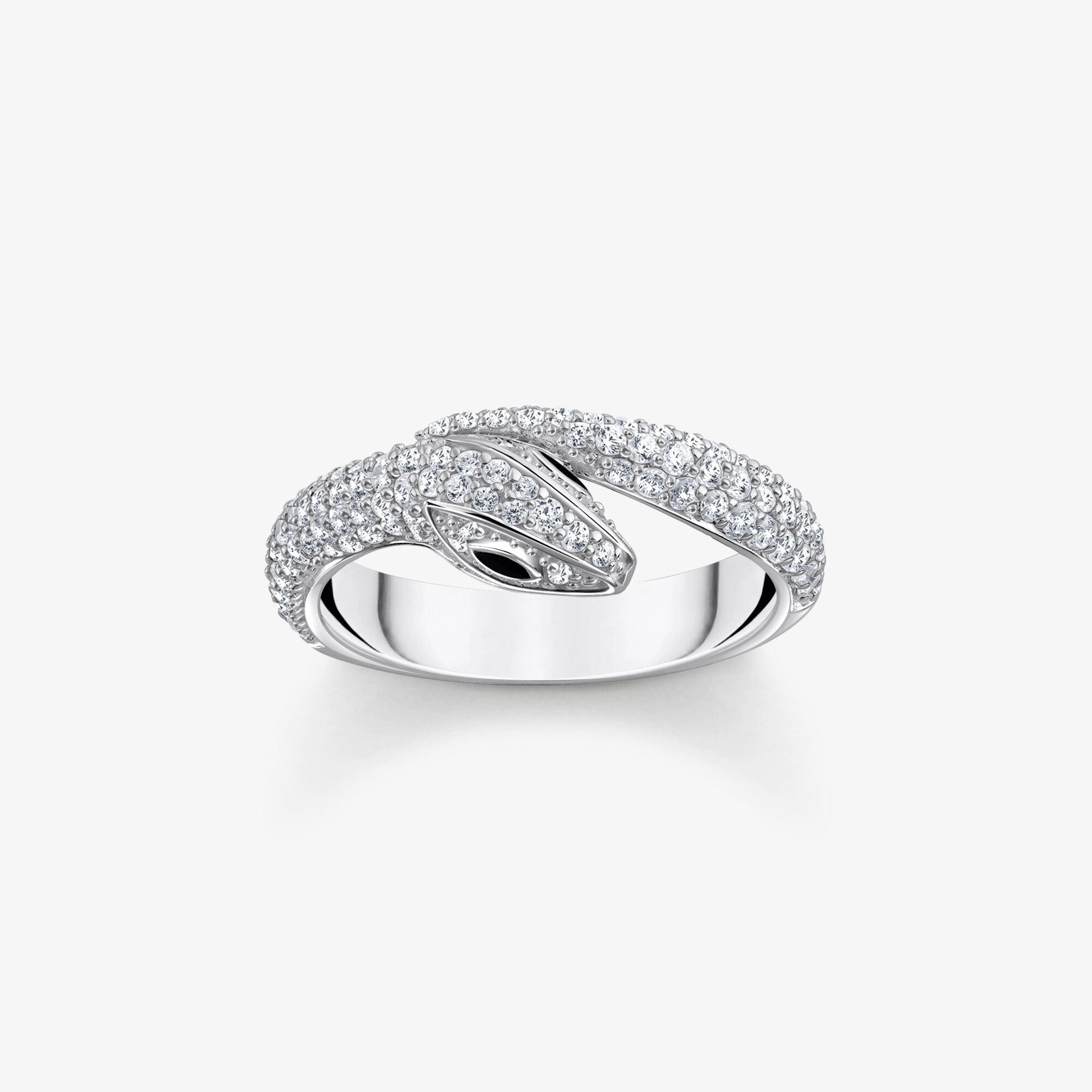 THOMAS SABO Silverring med vit zirkonia, 925 sterlingsilver, Storlek: 58, för damer