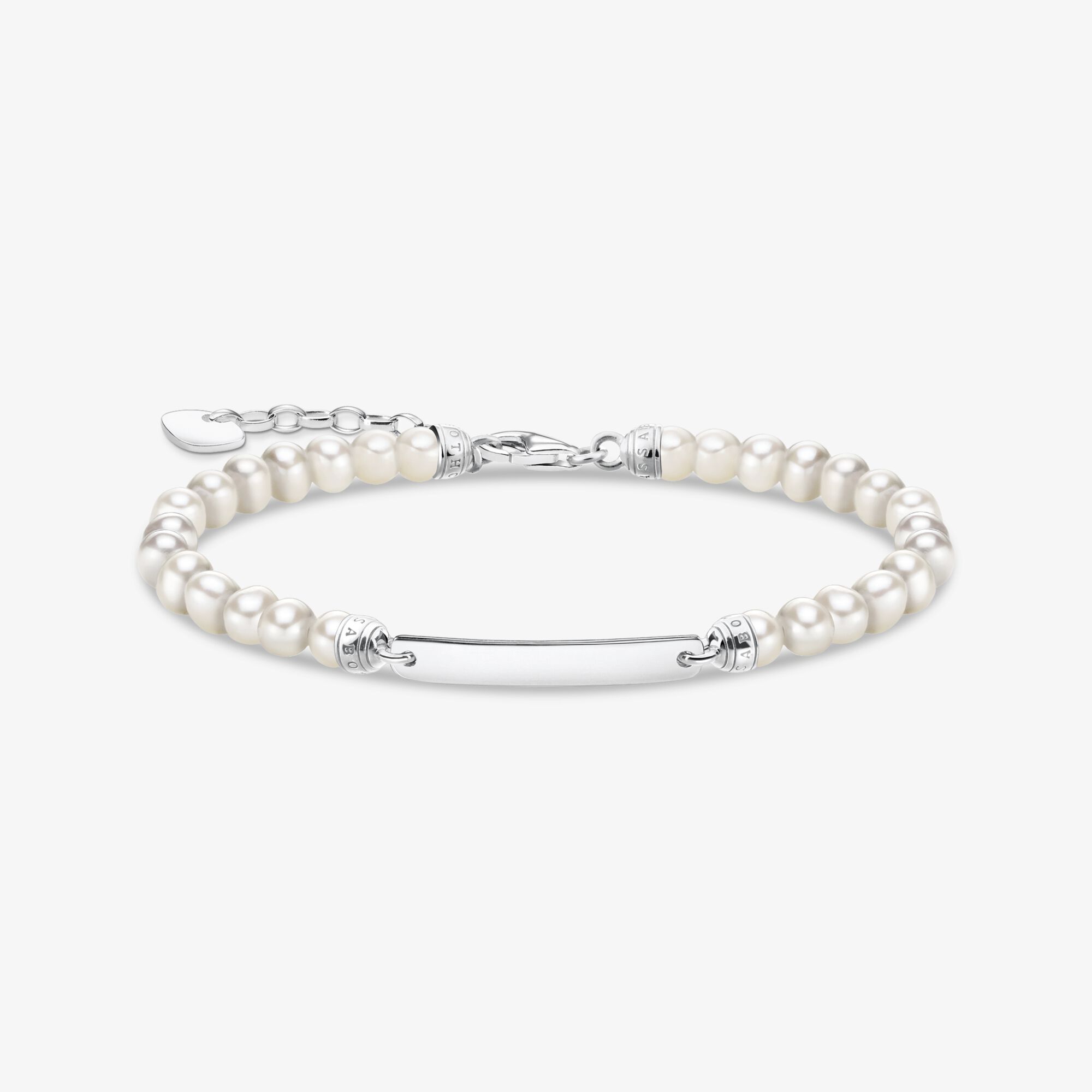 THOMAS SABO Bracelet perles argent, Argent sterling, Taille: 19 cm, femme