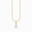 Gold-plated necklace with letter pendant A and white zirconia from the Charming Collection collection in the THOMAS SABO online store