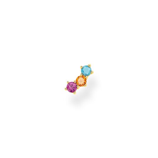Single ear stud colourful stones, gold from the Charming Collection collection in the THOMAS SABO online store