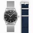 SET CODE TS schwarze Uhr &amp; dunkelblaues Armband aus der  Kollektion im Online Shop von THOMAS SABO