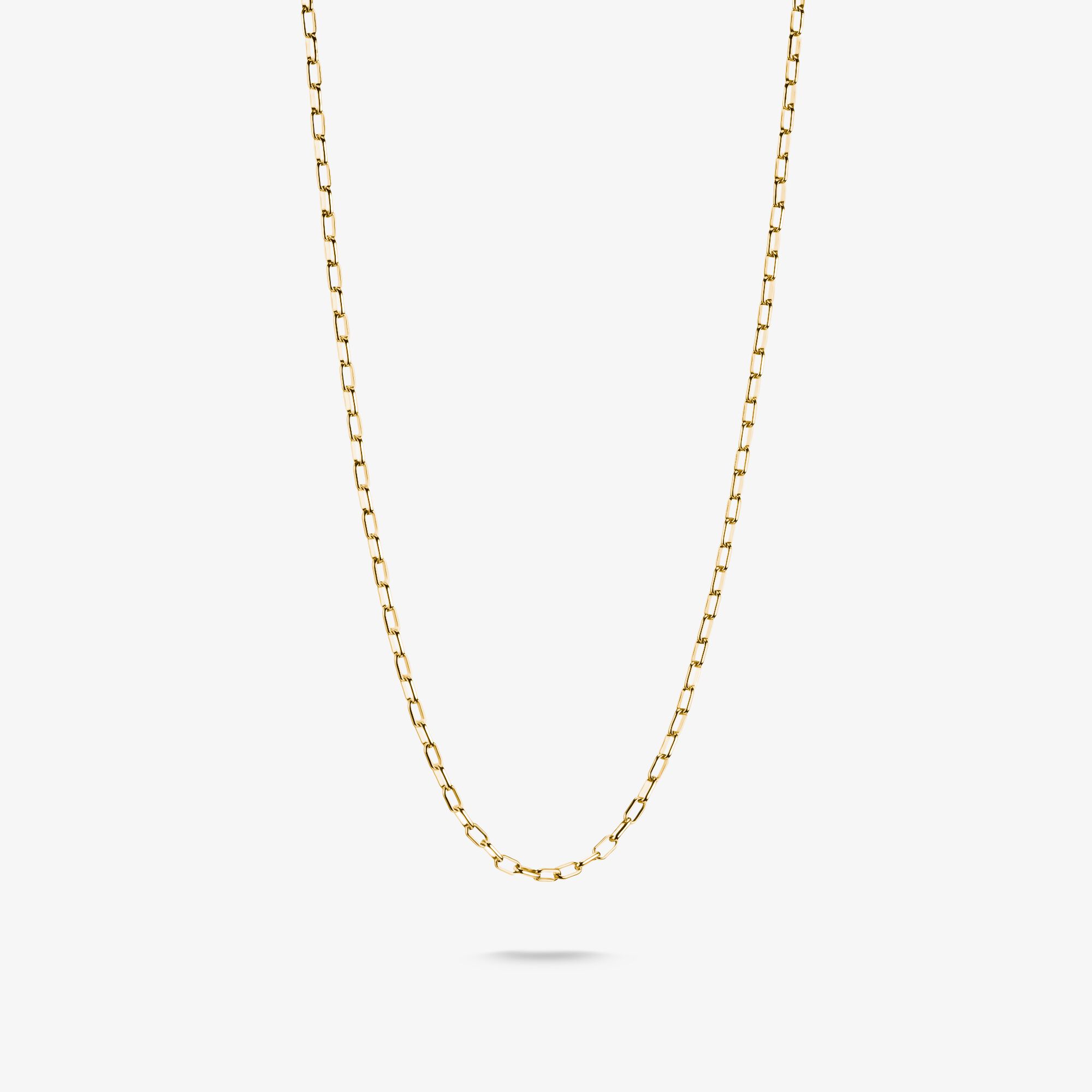 THOMAS SABO Collier Charm Paperclip plaqué or Argent sterling doré or jaune, Taille: 45 cm, Unisex