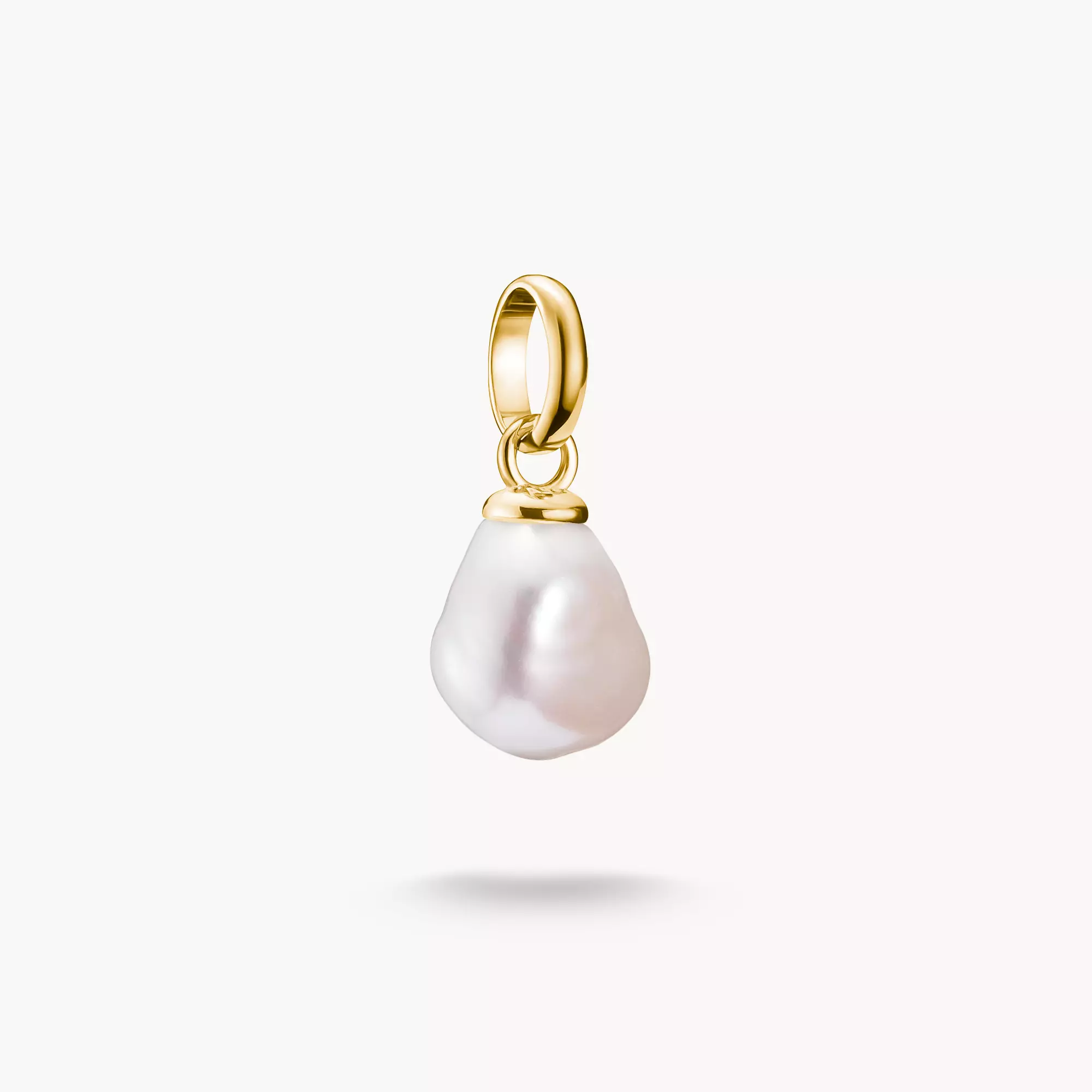 Colgante Charm perla cultivada de agua dulce Connect baño de oro
